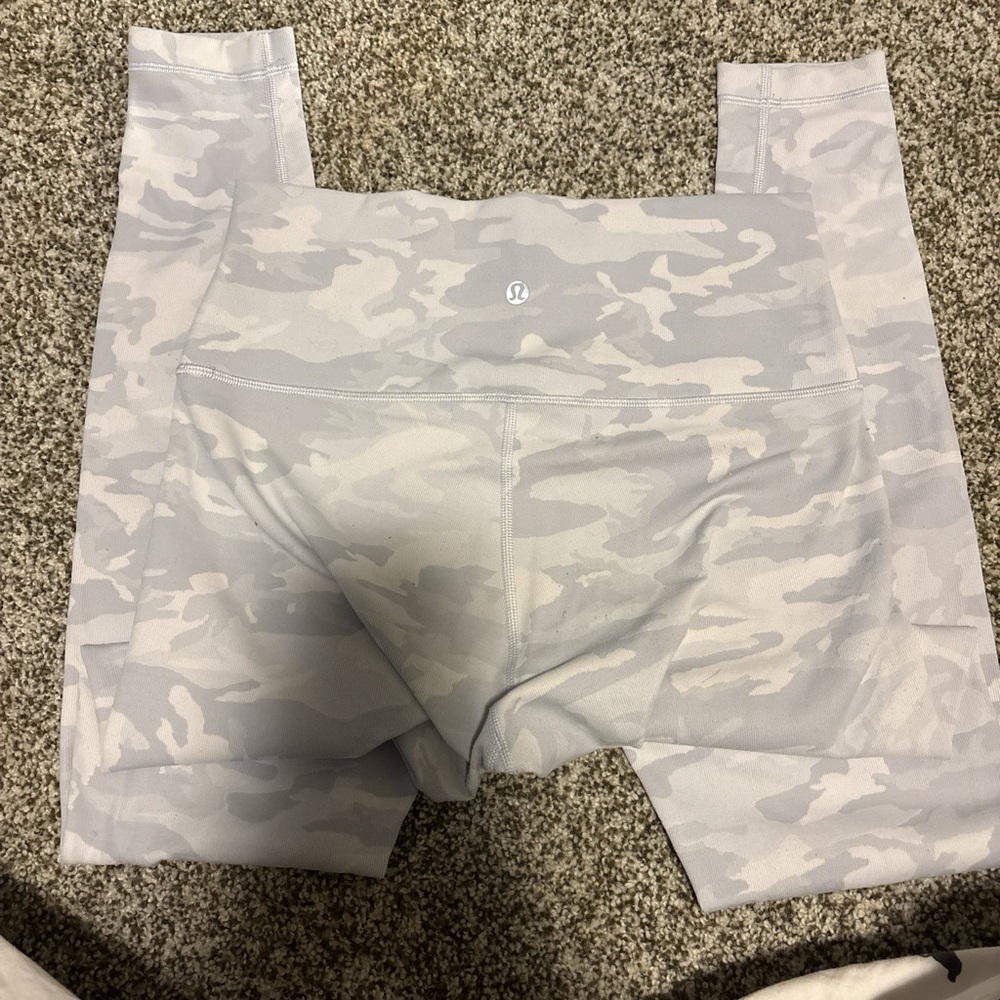 Lululemon Light Gray Camo Leggings